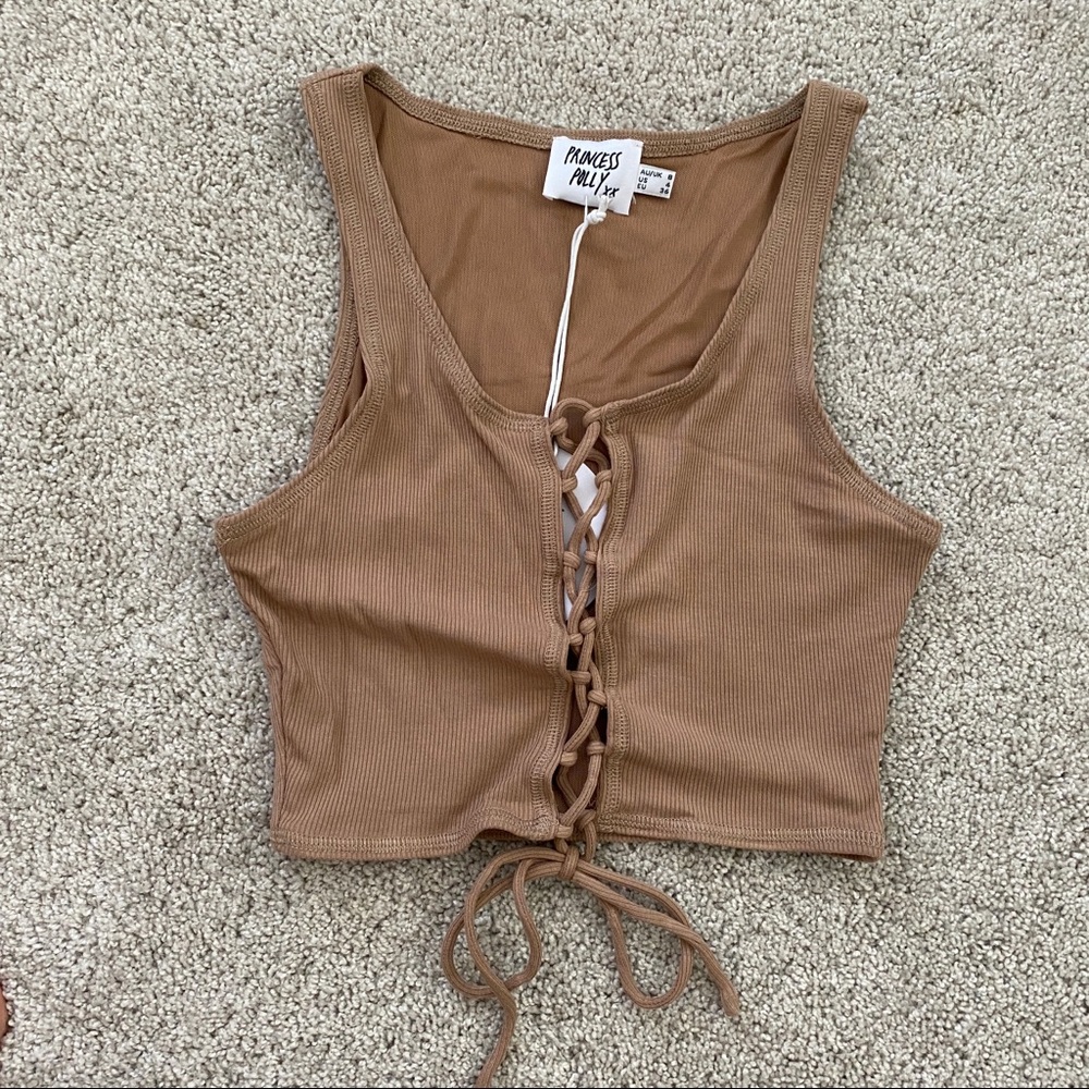 Princess Polly Crop Drawstring Top